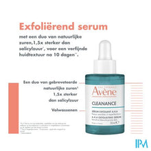Afbeelding in Gallery-weergave laden, Avene Cleanance A.h.a Exfolierend Serum 30ml
