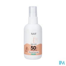 Afbeelding in Gallery-weergave laden, Naif Baby&kids Sun Mineral Spray Spf50 0%parf100ml
