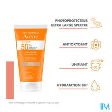 Charger l'image dans la galerie, Avene Zon Spf50+ Creme Getint 50ml
