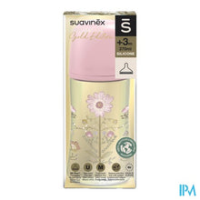 Afbeelding in Gallery-weergave laden, Suavinex Gold Bottle Silicone Slow Flow 270ml Pink
