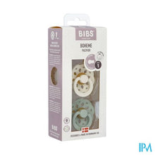 Load image into Gallery viewer, Bibs 1 Fopspeen Boheme Duo Sage/ivory 2
