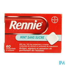 Load image into Gallery viewer, Rennie Mint Z/suiker Zuigtabl 60
