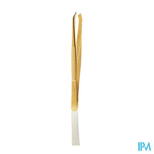 Epileerpincet Schuin Inox Verguld