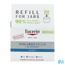 Afbeelding in Gallery-weergave laden, Eucerin Hyaluron-filler X3 Nachtcreme Navul. 50ml
