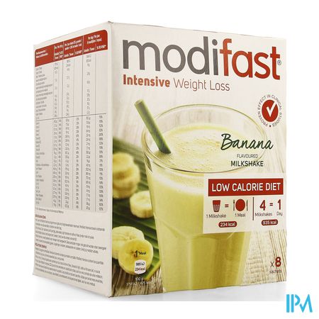 Modifast Intensive Banana Flavour. Milkshake 8x55g