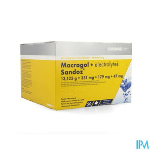 Macrogol + Electr Sandoz Pdr Ciroensmaak 50x13,7g