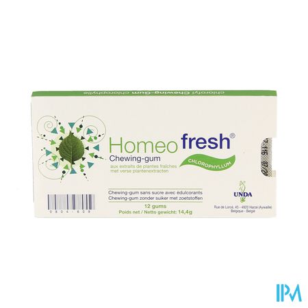 Homeofresh Chew-gum Bioactivum Chloroph. Zs 1x12