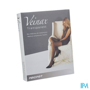 Veinax Kniekous Transparant 2 Lang Zwart Maat 4