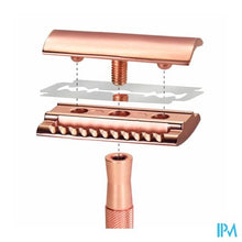 Afbeelding in Gallery-weergave laden, Bambaw Metalen Veilig.scheermes+sokkel Roze Goud
