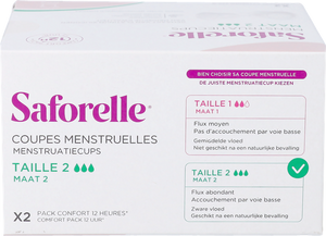 Saforelle Menstruatiecups Pack Comfort 12h T2