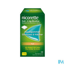Afbeelding in Gallery-weergave laden, Nicorette Fruit Kauwgom Suikervrij 105x4mg

