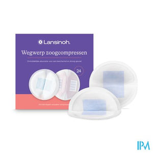 Lansinoh Wegwerpb.borstkompressen Blue Lock Core24