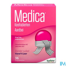 Charger l'image dans la galerie, Medica Keeltabletten Aardbei 36 zuigtabletten
