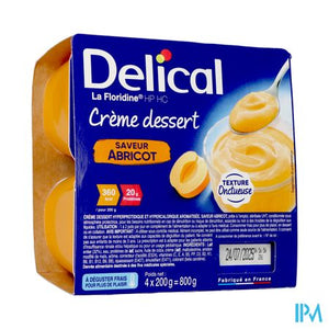 Delical Creme Dessert La Floridine Abrikoos 4x200g