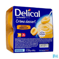 Delical Creme Dessert La Floridine Abrikoos 4x200g