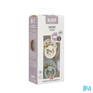 Bibs 2 Fopspeen Boheme Duo Sage/ivory 2