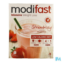 Afbeelding in Gallery-weergave laden, Modifast Intensive Strawberry Flav.milkshake 8x55g
