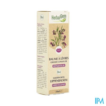 Herbalgem Balsem Lip Smeerwortel Bio 10ml