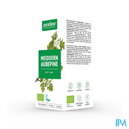 Purasana Meidoorn Extract 100mg Bio V-caps 120