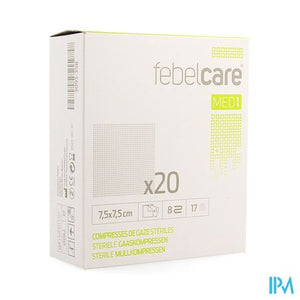 Febelcare Med1 Steriele Gaaskompres 7,5x7,5cm 20x1