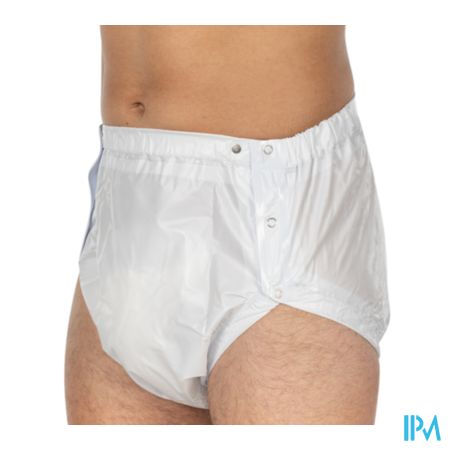 Suprima 1250 Slip Pvc Breed Drukknopen Pl Wit S