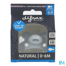 Afbeelding in Gallery-weergave laden, Difrax Fopspeen Natural 0-6m Uni/pure Blauw/ice
