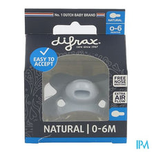Charger l'image dans la galerie, Difrax Fopspeen Natural 0-6m Uni/pure Blauw/ice
