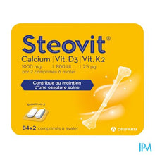 Charger l'image dans la galerie, Steovit Calcium/vitd3/vit K2 1000mg/880iu Comp2x84
