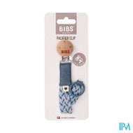 Bibs Fopspeenketting Braided Petrol&baby Blue