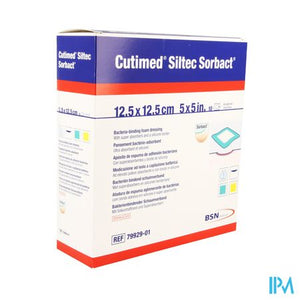 Cutimed Siltec Sorbact Schuimverb 12,5x12,5cm 10