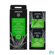 Apivita Express Beauty Face Mask Aloe M.&ref.2x8ml