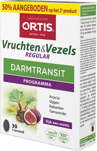 Ortis Vruchten & Vezels Regular Comp 2x30 2e -50%