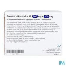 Afbeelding in Gallery-weergave laden, Diosmine+hesperidine Ab 900mg+100mg Filmomh Tabl60
