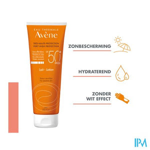 Avene Zon Spf50+ Melk Zeer Hoge Bescherm. 250ml Nf