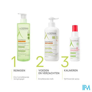 Aderma Exomega Control Reinigingsgel 2in1 200ml