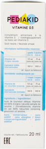 Pediakid Vitamine D3 Sol Buv Fl 20ml