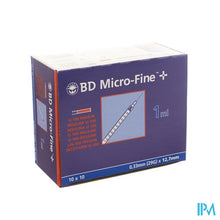 Load image into Gallery viewer, Bd Microfine+ Ins.spuit 1,0ml 29g 12,7mm100 324827
