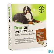 Load image into Gallery viewer, Drontal Large Dog Tasty 525/504/175mg Comp 1x2
