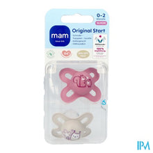 Afbeelding in Gallery-weergave laden, Mam Original Start Fopspeen Silic. 0-2m Pink 2
