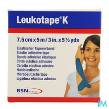 Charger l'image dans la galerie, Leukotape K Kleefwindel Elast Blauw 7,5cmx5m 1
