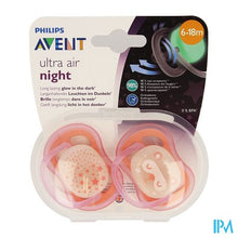 Afbeelding in Gallery-weergave laden, Philips Avent Fopspeen +6m Air Night Girls
