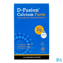 Afbeelding in Gallery-weergave laden, D-fusion Calcium Forte 500/2000 Kauwtabl 60
