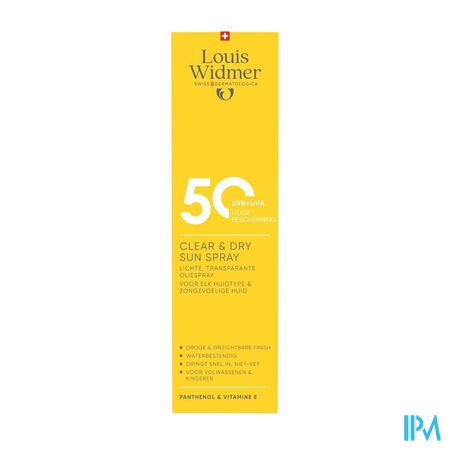 Widmer Clear & Dry Sun Spray 50 200ml