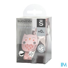 Afbeelding in Gallery-weergave laden, Suavinex Bonhomia Soother Clip+ribbon Owl Pink
