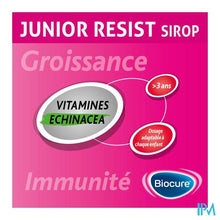 Afbeelding in Gallery-weergave laden, Biocure Junior Siroop Suikervrij 180ml
