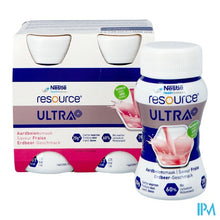 Load image into Gallery viewer, Resource Ultra+ Aardbeiensmaak 4x125ml
