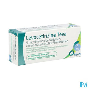 Levocetirizine Teva 5mg Filmomh Tabl 40 X 5mg