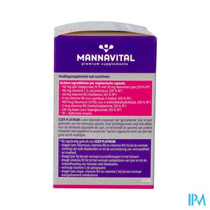 Mannavital Ijzer Platinum V-caps 60