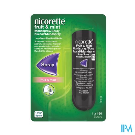 Nicorette® Fruit & Mint mondspray 1mg/spray (150 sprays)