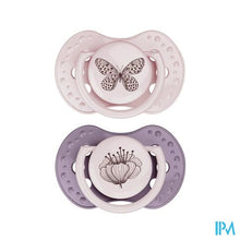 Charger l'image dans la galerie, Difrax Fopspeen Dynamic Botanic Pink&purple 3m+ 2
